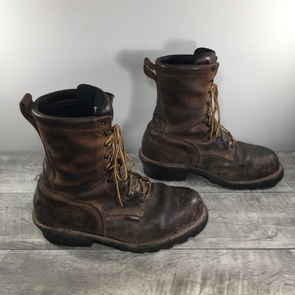 Red Wing Shoes #4420 LoggerMax Steel Toe Waterproof Leather Work Men’s Boots 11 - Picture 3 of 11